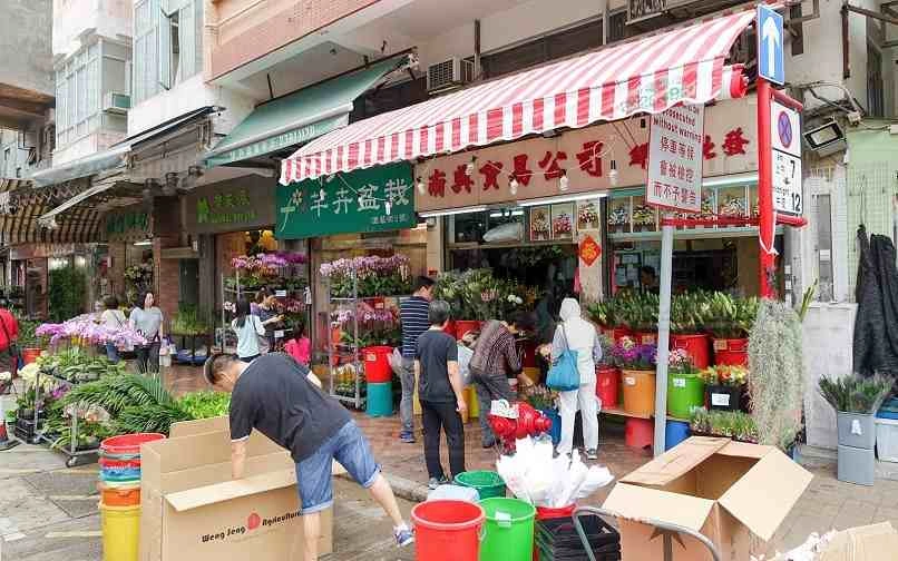 Цветочный базар Wan Chai Wet Market